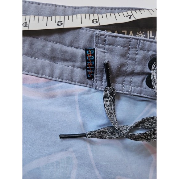 Baja Llama Shipwrecks 18" Inside Out Board Swim Shorts Sz 33 EUC - Picture 8 of 10